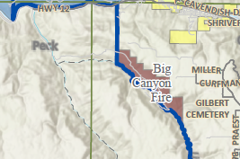 Big Canyon RFD, Peck Map