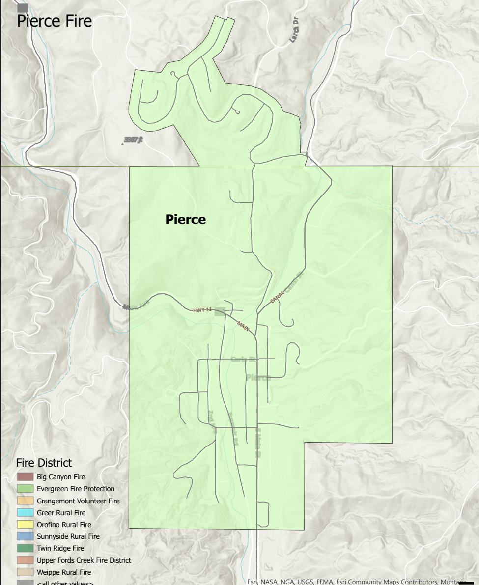 Pierce RFD Map